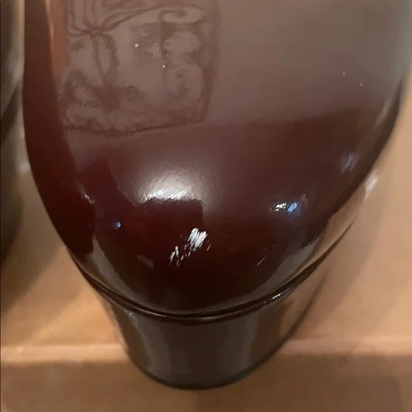 Christian Louboutin Women's maroon red bottom stiletto Heels 7.5 - Picture 3 of 9